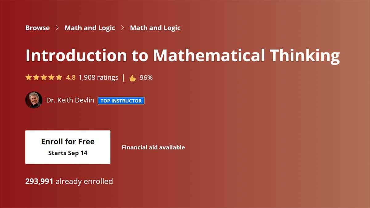 Introduction to Mathematical Thinking (Coursera x Stanford University)
