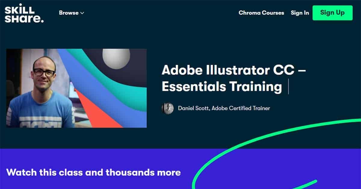 Best for Adobe Illustrator: “Adobe Illustrator CC - Essentials Training” (Skillshare)​