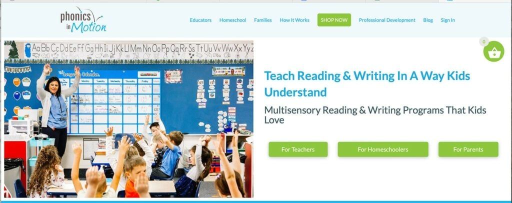 Phonics in Motion main page