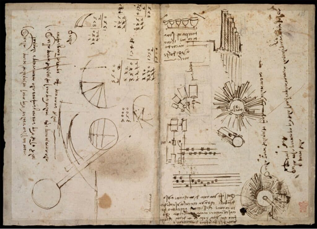 Leonardo da Vinci's 13,000 pages of notes and drawings published in print and online on openculture.com