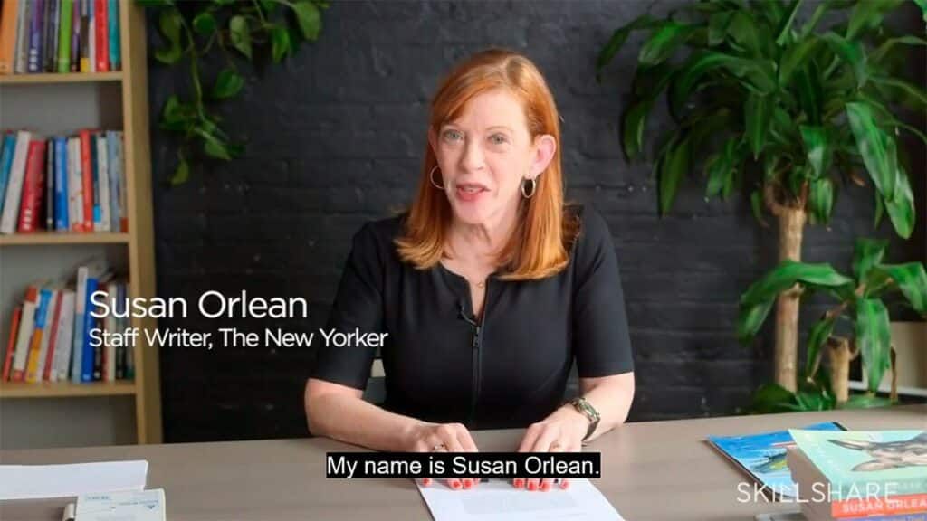 Susan Orlean talking about the importance of writing in her life