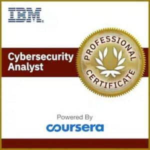 Coursera's IBM Cybersecurity Analys logo